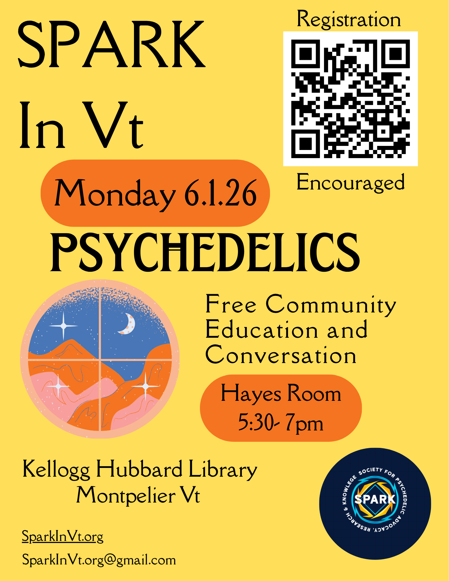 Kellogg Hubbard Library, Montpelier, Monday 6/1/26, 5:30pm